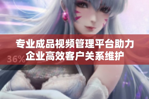 专业成品视频管理平台助力企业高效客户关系维护