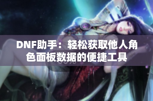 DNF助手：轻松获取他人角色面板数据的便捷工具