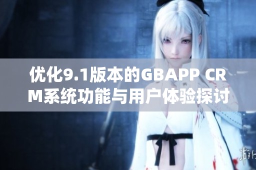 优化9.1版本的GBAPP CRM系统功能与用户体验探讨