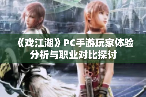 《戏江湖》PC手游玩家体验分析与职业对比探讨