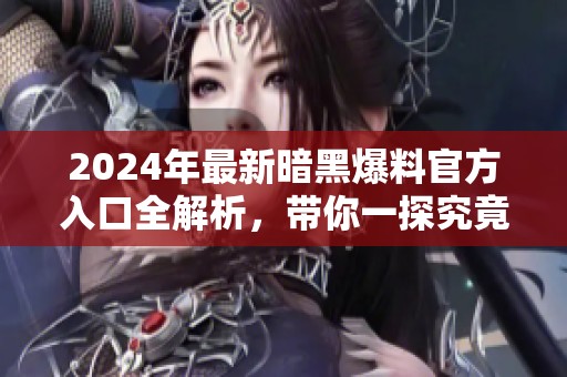 2024年最新暗黑爆料官方入口全解析，带你一探究竟