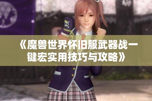 《魔兽世界怀旧服武器战一键宏实用技巧与攻略》