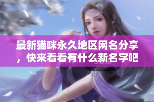 最新猫咪永久地区网名分享，快来看看有什么新名字吧！