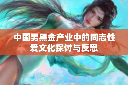 中国男黑金产业中的同志性爱文化探讨与反思