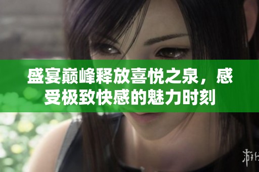 盛宴巅峰释放喜悦之泉，感受极致快感的魅力时刻