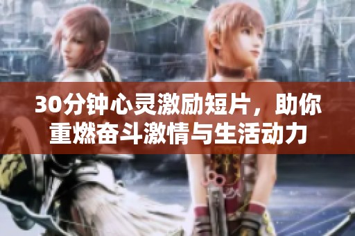30分钟心灵激励短片，助你重燃奋斗激情与生活动力