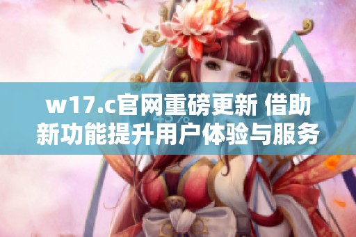 w17.c官网重磅更新 借助新功能提升用户体验与服务质量