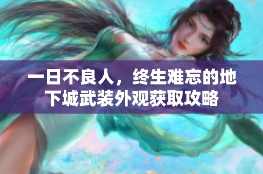 一日不良人，终生难忘的地下城武装外观获取攻略