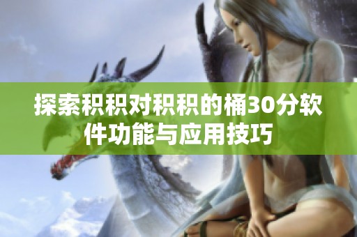 探索积积对积积的桶30分软件功能与应用技巧