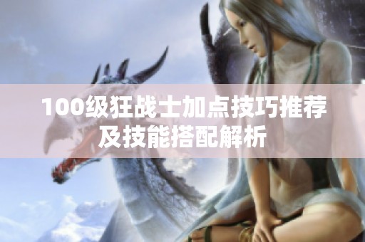 100级狂战士加点技巧推荐及技能搭配解析