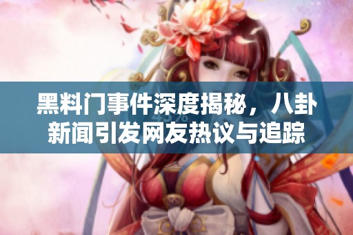 黑料门事件深度揭秘，八卦新闻引发网友热议与追踪