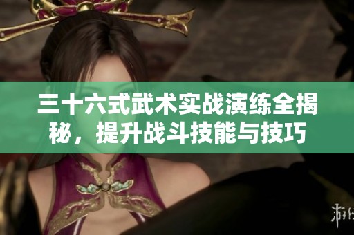 三十六式武术实战演练全揭秘，提升战斗技能与技巧