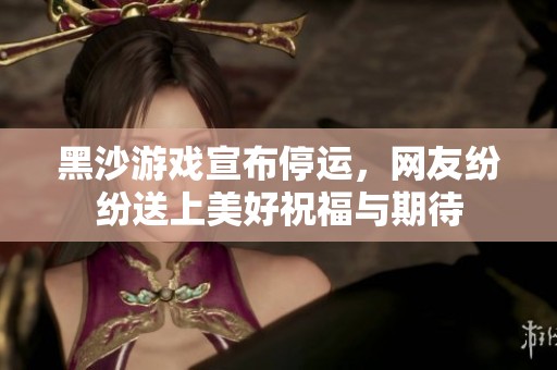 黑沙游戏宣布停运，网友纷纷送上美好祝福与期待