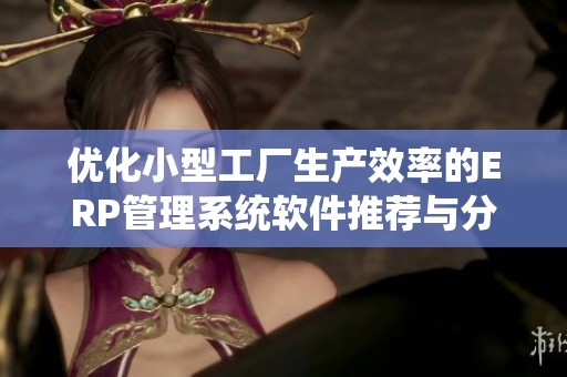 优化小型工厂生产效率的ERP管理系统软件推荐与分析