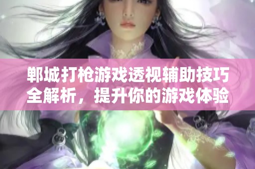 郸城打枪游戏透视辅助技巧全解析，提升你的游戏体验