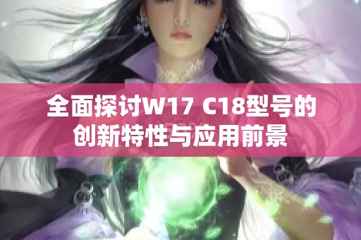 全面探讨W17 C18型号的创新特性与应用前景