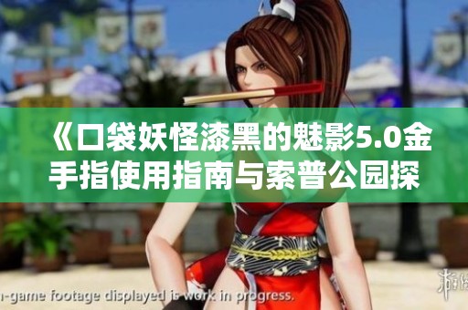 《口袋妖怪漆黑的魅影5.0金手指使用指南与索普公园探秘》