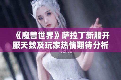 《魔兽世界》萨拉丁新服开服天数及玩家热情期待分析