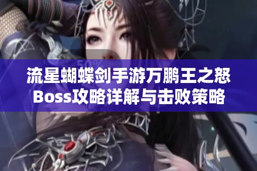 流星蝴蝶剑手游万鹏王之怒Boss攻略详解与击败策略分析