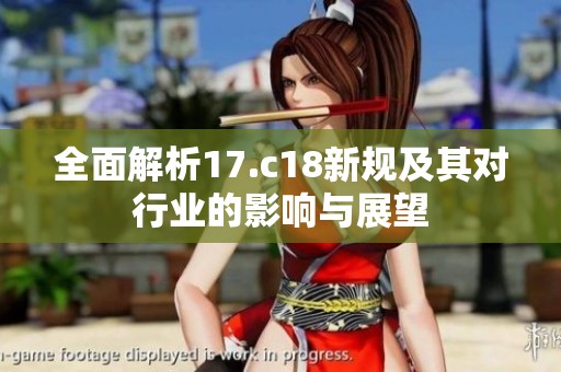 全面解析17.c18新规及其对行业的影响与展望