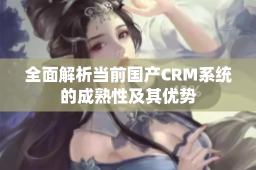 全面解析当前国产CRM系统的成熟性及其优势