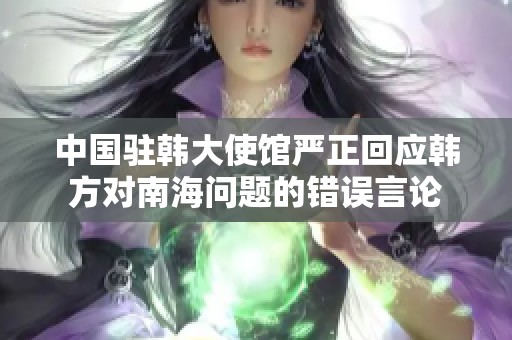 中国驻韩大使馆严正回应韩方对南海问题的错误言论