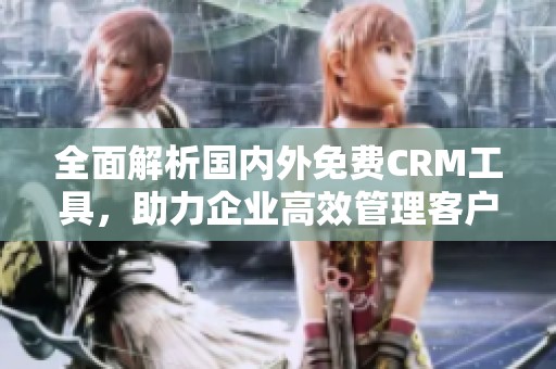 全面解析国内外免费CRM工具，助力企业高效管理客户关系