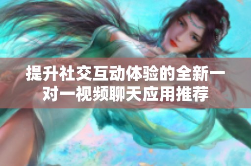 提升社交互动体验的全新一对一视频聊天应用推荐