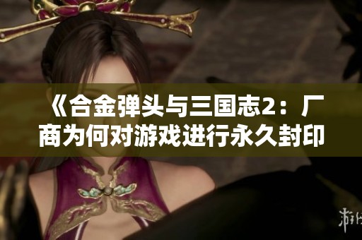 《合金弹头与三国志2：厂商为何对游戏进行永久封印分析》