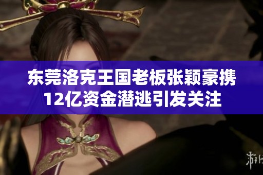 东莞洛克王国老板张颖豪携12亿资金潜逃引发关注