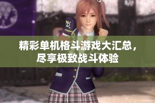 精彩单机格斗游戏大汇总，尽享极致战斗体验