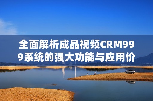全面解析成品视频CRM999系统的强大功能与应用价值