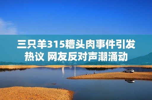 三只羊315糟头肉事件引发热议 网友反对声潮涌动
