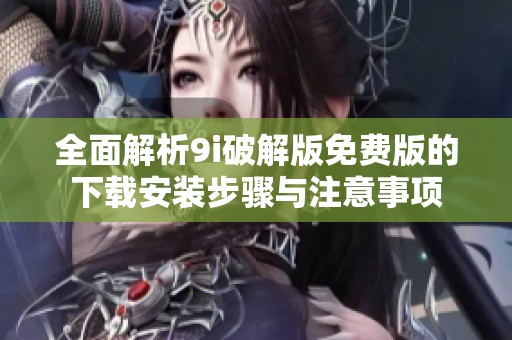 全面解析9i破解版免费版的下载安装步骤与注意事项