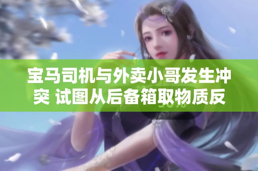 宝马司机与外卖小哥发生冲突 试图从后备箱取物质反击
