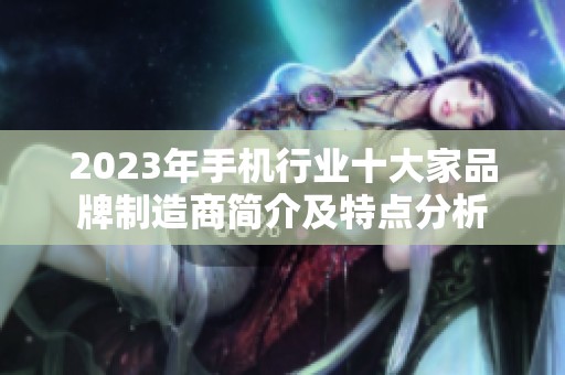 2023年手机行业十大家品牌制造商简介及特点分析