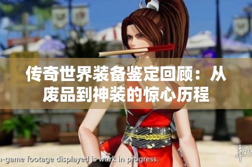 传奇世界装备鉴定回顾：从废品到神装的惊心历程