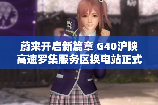 蔚来开启新篇章 G40沪陕高速罗集服务区换电站正式投入使用