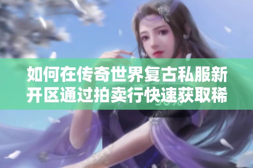 如何在传奇世界复古私服新开区通过拍卖行快速获取稀有物品