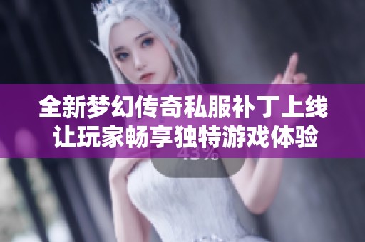 全新梦幻传奇私服补丁上线 让玩家畅享独特游戏体验