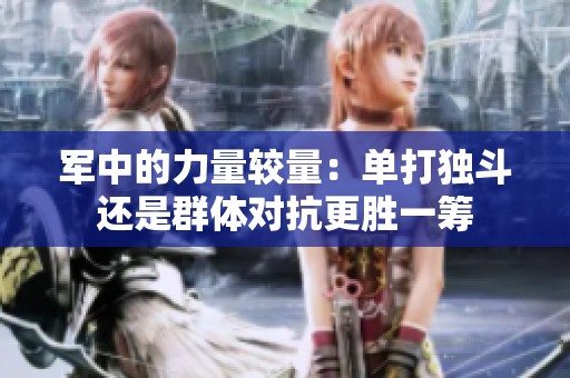 军中的力量较量：单打独斗还是群体对抗更胜一筹