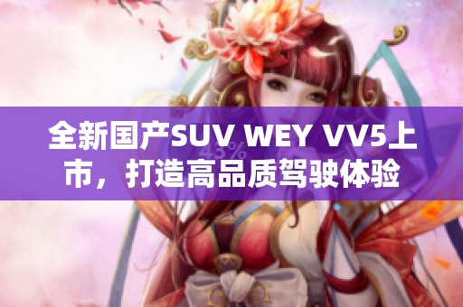 全新国产SUV WEY VV5上市，打造高品质驾驶体验