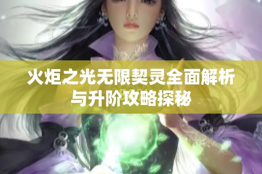 火炬之光无限契灵全面解析与升阶攻略探秘