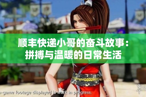 顺丰快递小哥的奋斗故事：拼搏与温暖的日常生活