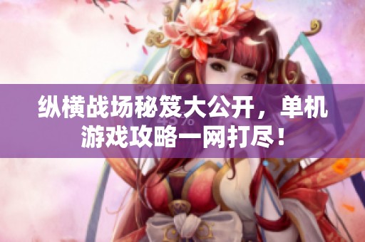 纵横战场秘笈大公开，单机游戏攻略一网打尽！
