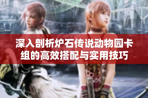深入剖析炉石传说动物园卡组的高效搭配与实用技巧