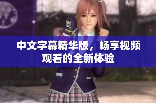 中文字幕精华版，畅享视频观看的全新体验