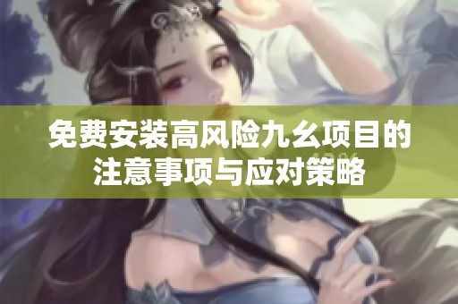 免费安装高风险九幺项目的注意事项与应对策略