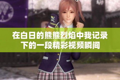 在白日的熊熊烈焰中我记录下的一段精彩视频瞬间