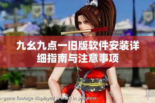 九幺九点一旧版软件安装详细指南与注意事项
